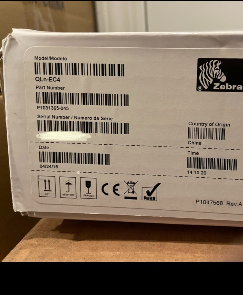 Zebra QLn-EC4 4-Bay Charging Cradle Base QLn220 QLn320 QLn420 P1031365-045 New