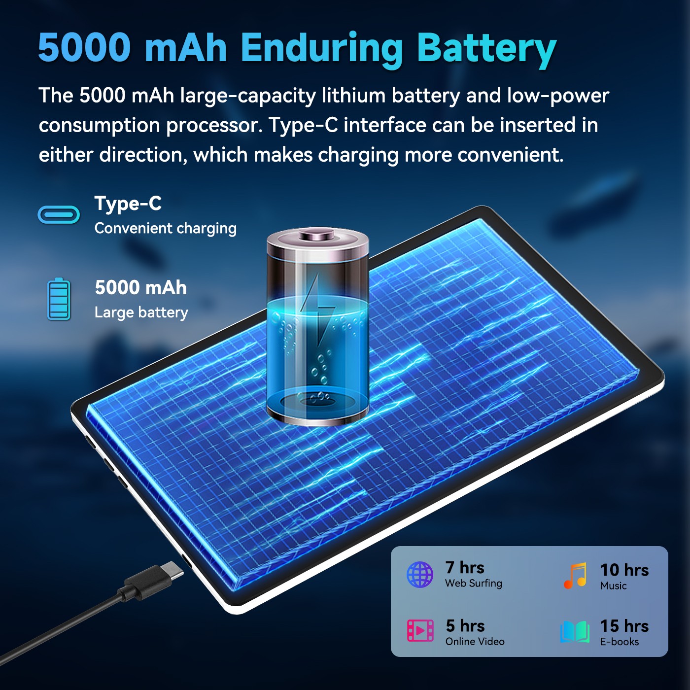 Android 15 Tablet | 10.1″ IPS HD Octa-Core A333, 20+64GB, 5000mAh,Dual WiFi 6