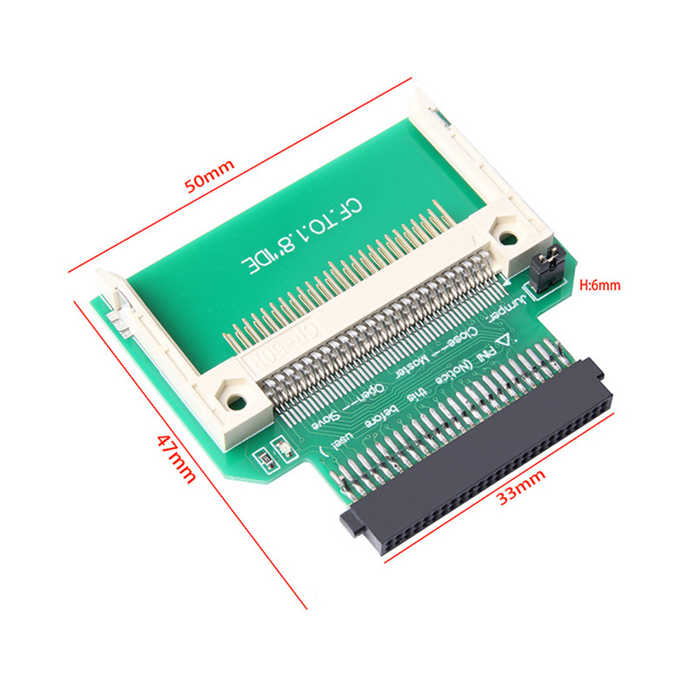 2x CF Compact Flash Memory Card To 50pin 1.8″ IDE Hard Drive For SSD Adapter USA