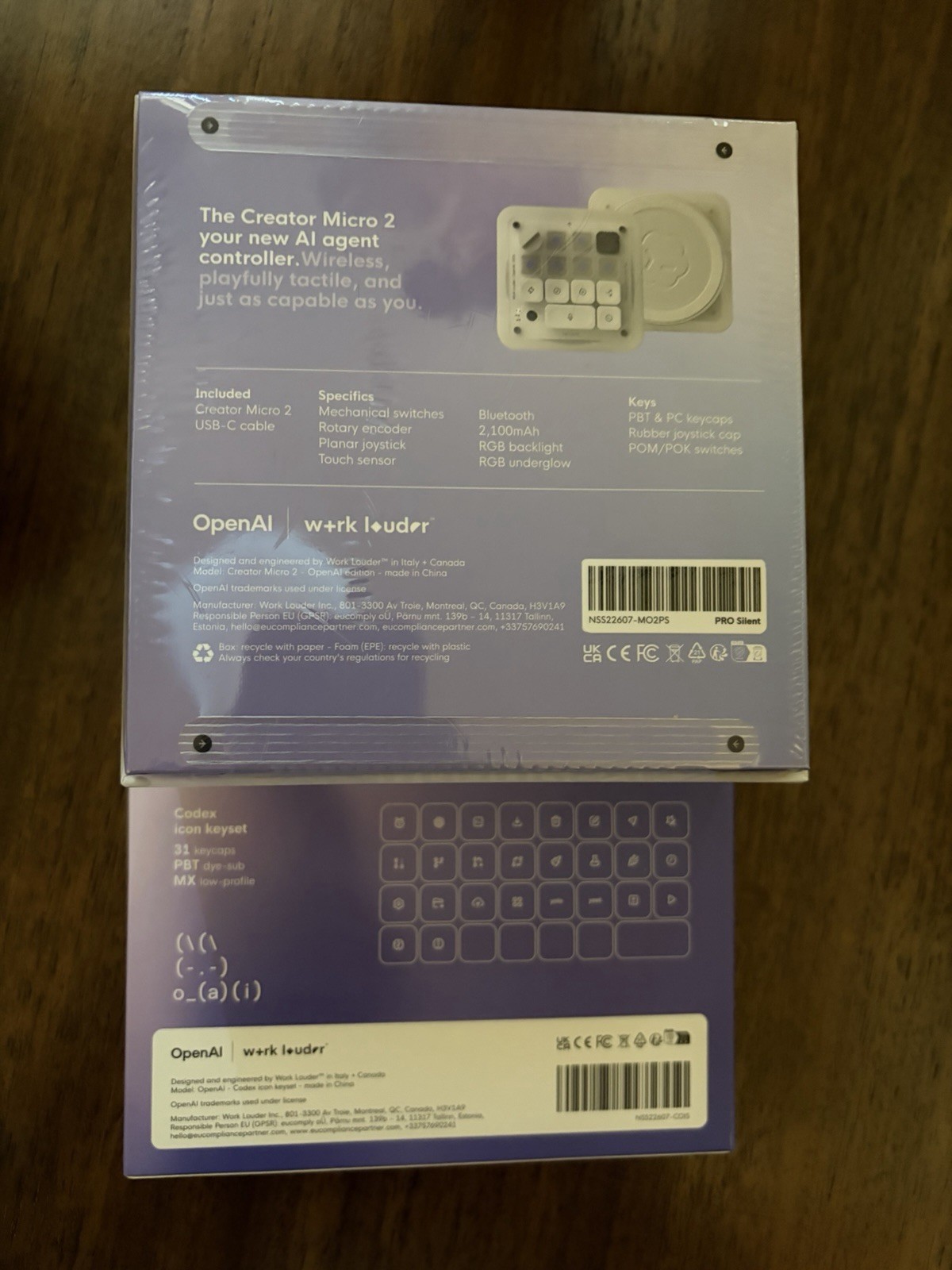 OpenAI Work Louder -SILENT Micro 2 Wireless Bluetooth RGB Encoder Touch Keyboard