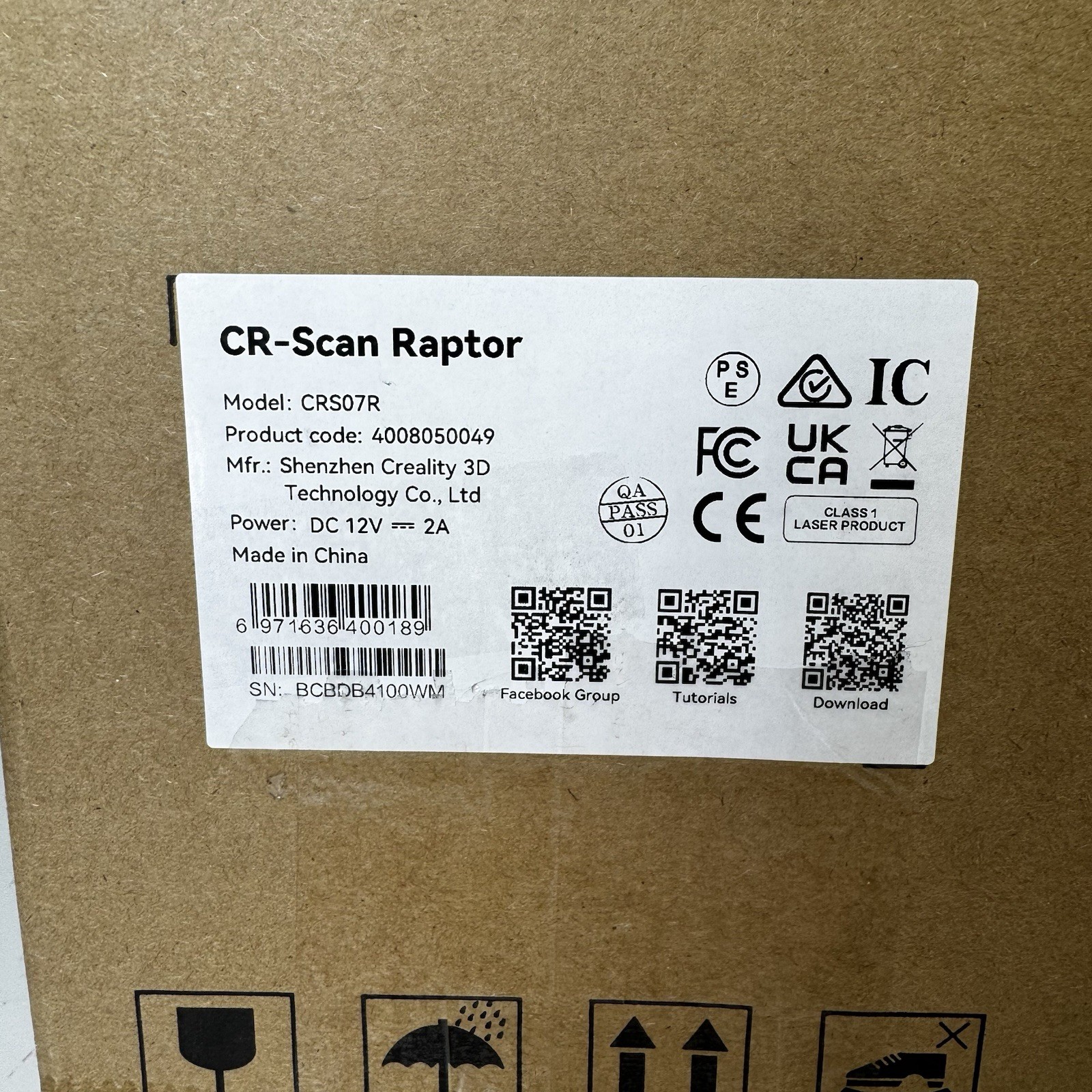 Creality CR-Scan Raptor Multiple-line Blue Laser & NIR 3D Scanner CRS07R