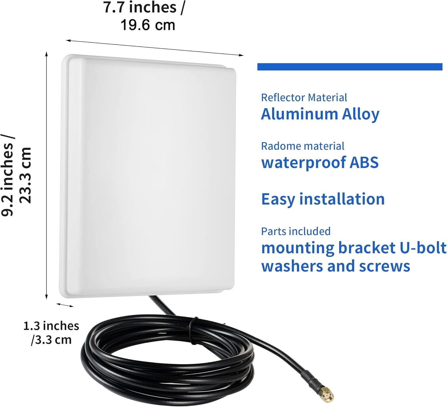 Outdoor 15dBi Dual Band WiFi 2.4GHz 5GHz 5.8GHz Long-Range Directional Panel …
