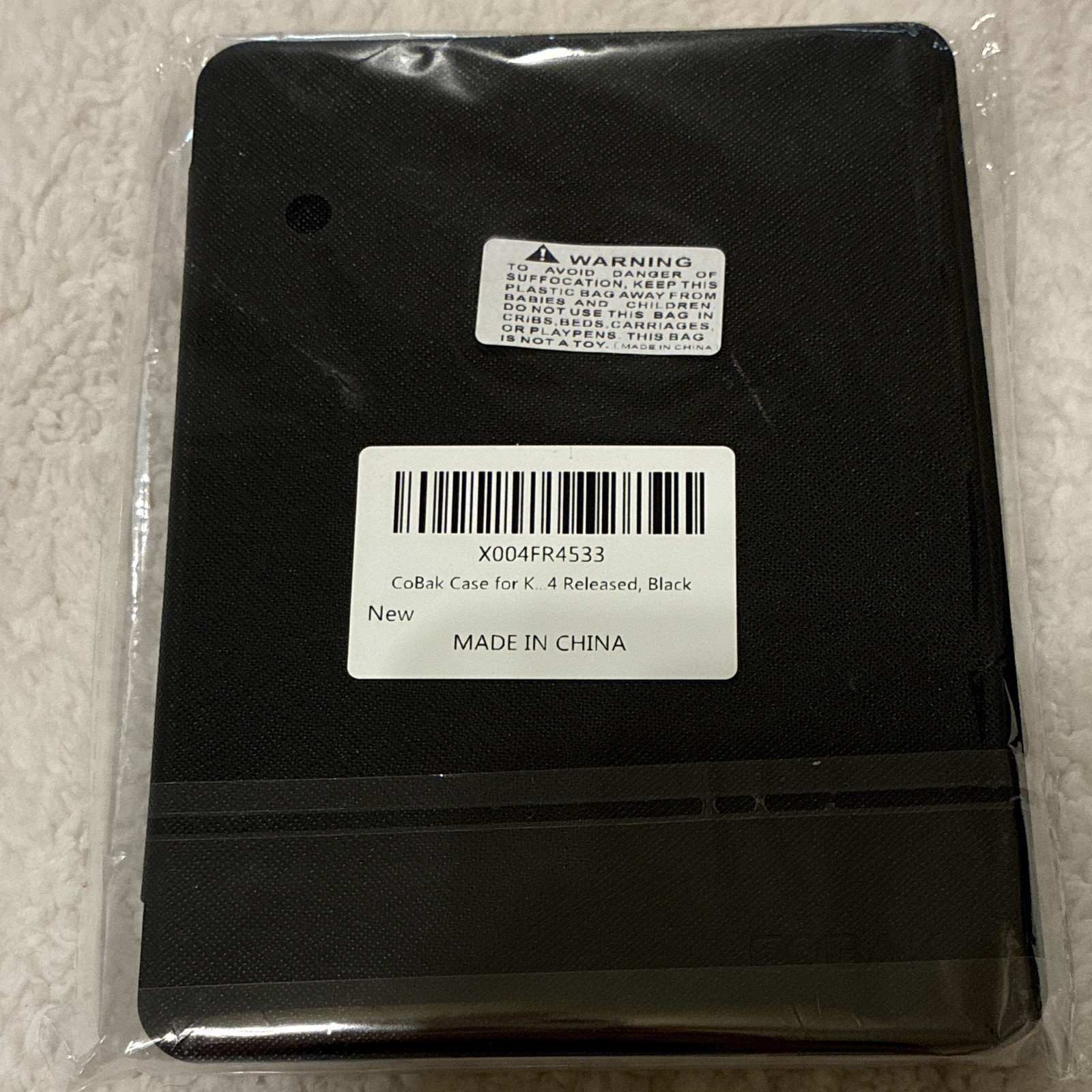 CoBak Foldable Synthetic Leather Case for Amazon Kindle 4 6 in Black