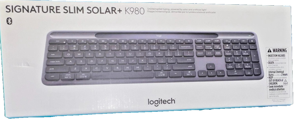 Logitech Signature Slim Solar + K980 Keyboard – Bluetooth – 920-013755 NEW