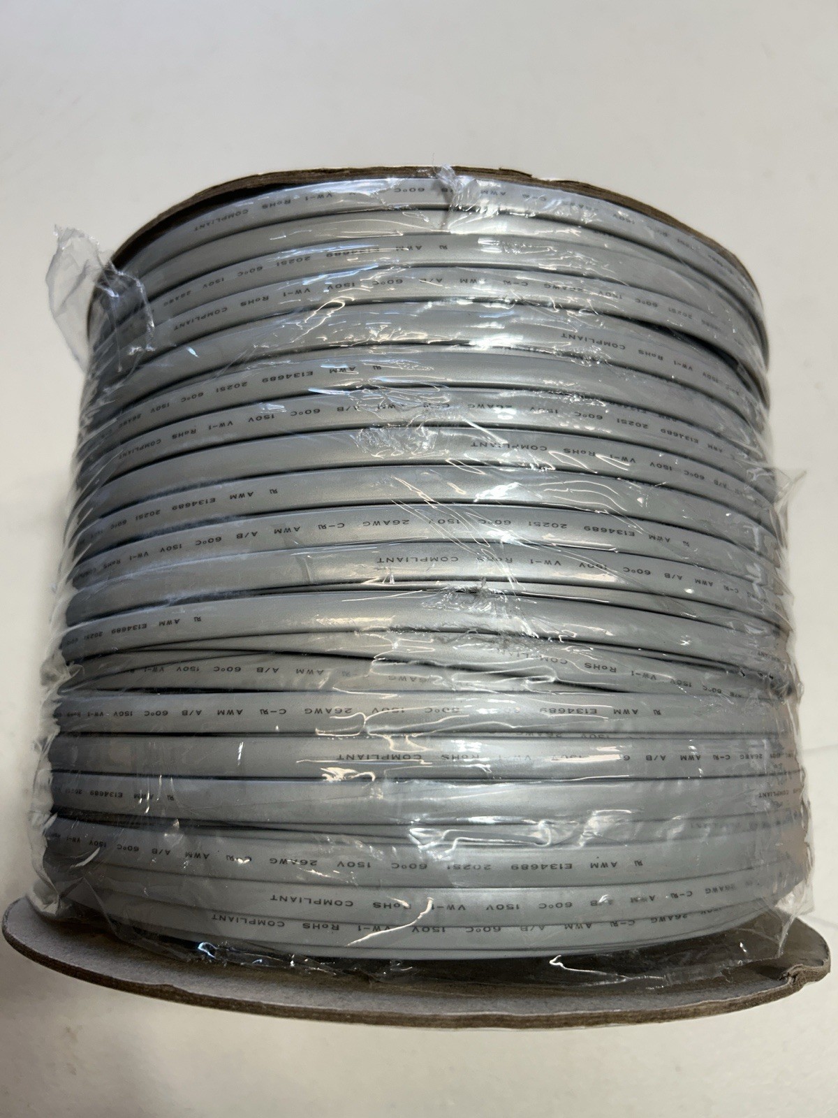 Flat 8P8C (RJ45) Patch Cable, 26 AWG Stranded, Gray Jacket 1000 Feet