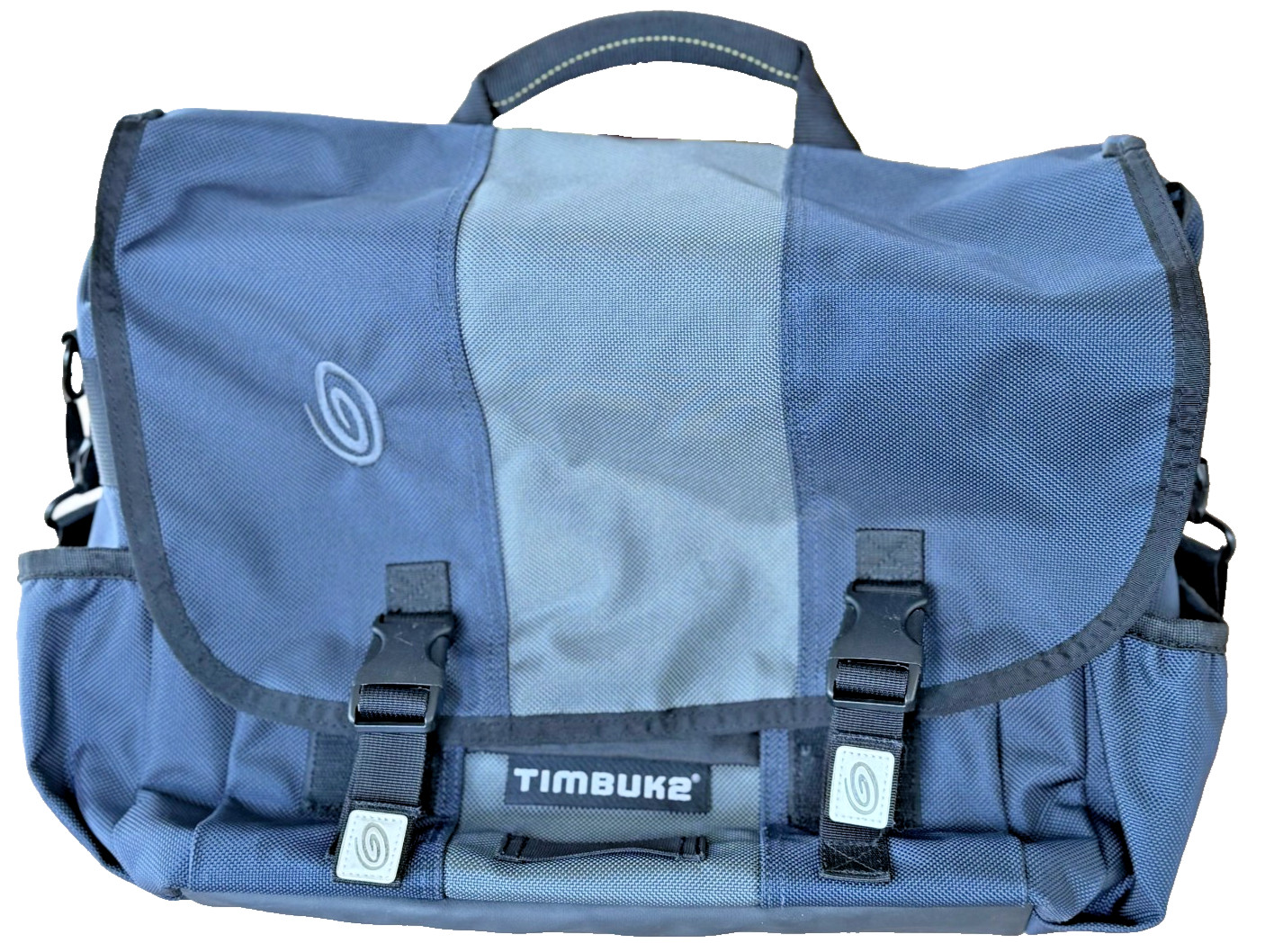TIMBUK2 Messenger Commute Laptop Crossbody Shoulder Bag Blue Gray Nylon Padded