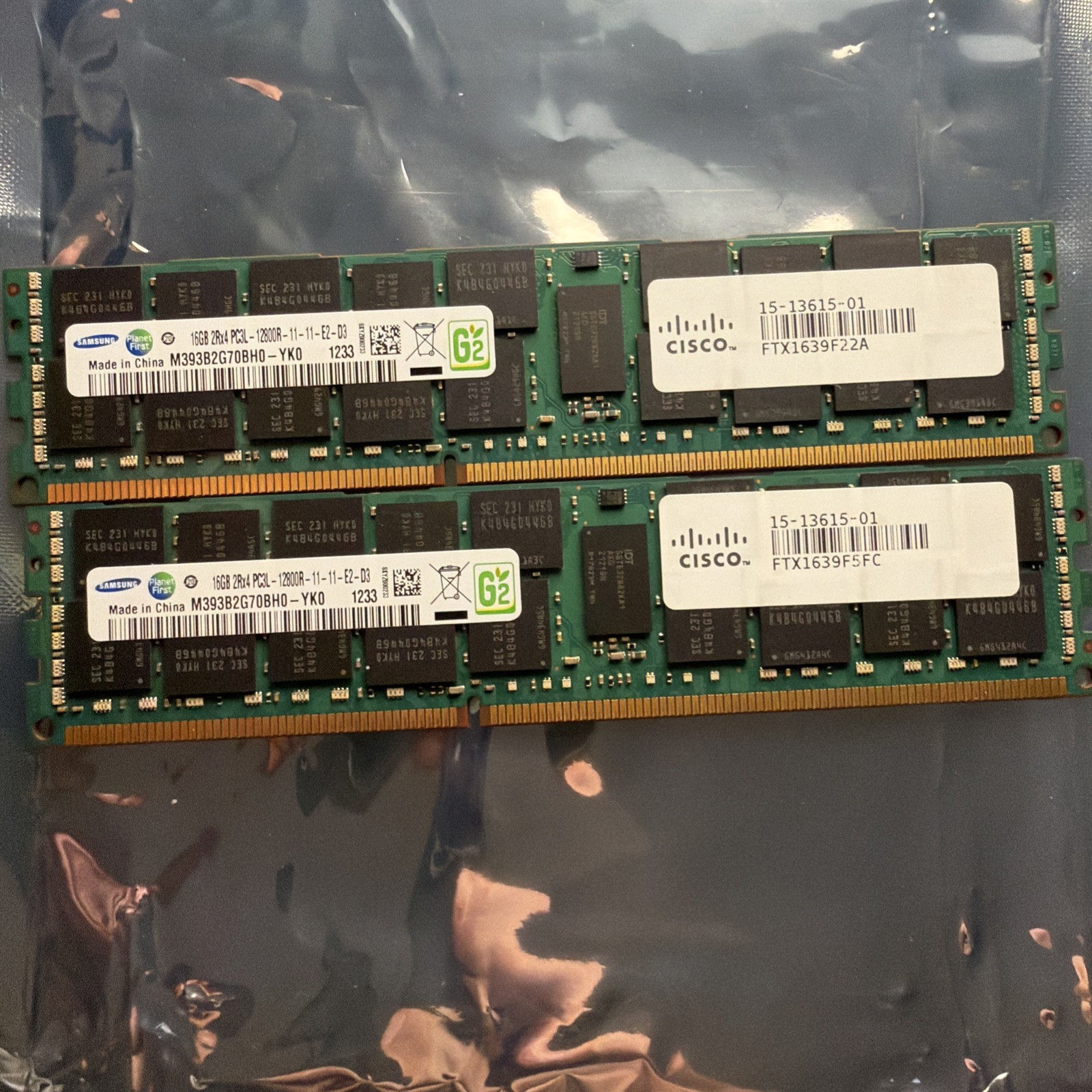 Samsung M393B2G70BH0-YK0 16GB 2Rx4 PC3L-12800R 1600MHz DDR3 RAM Registered