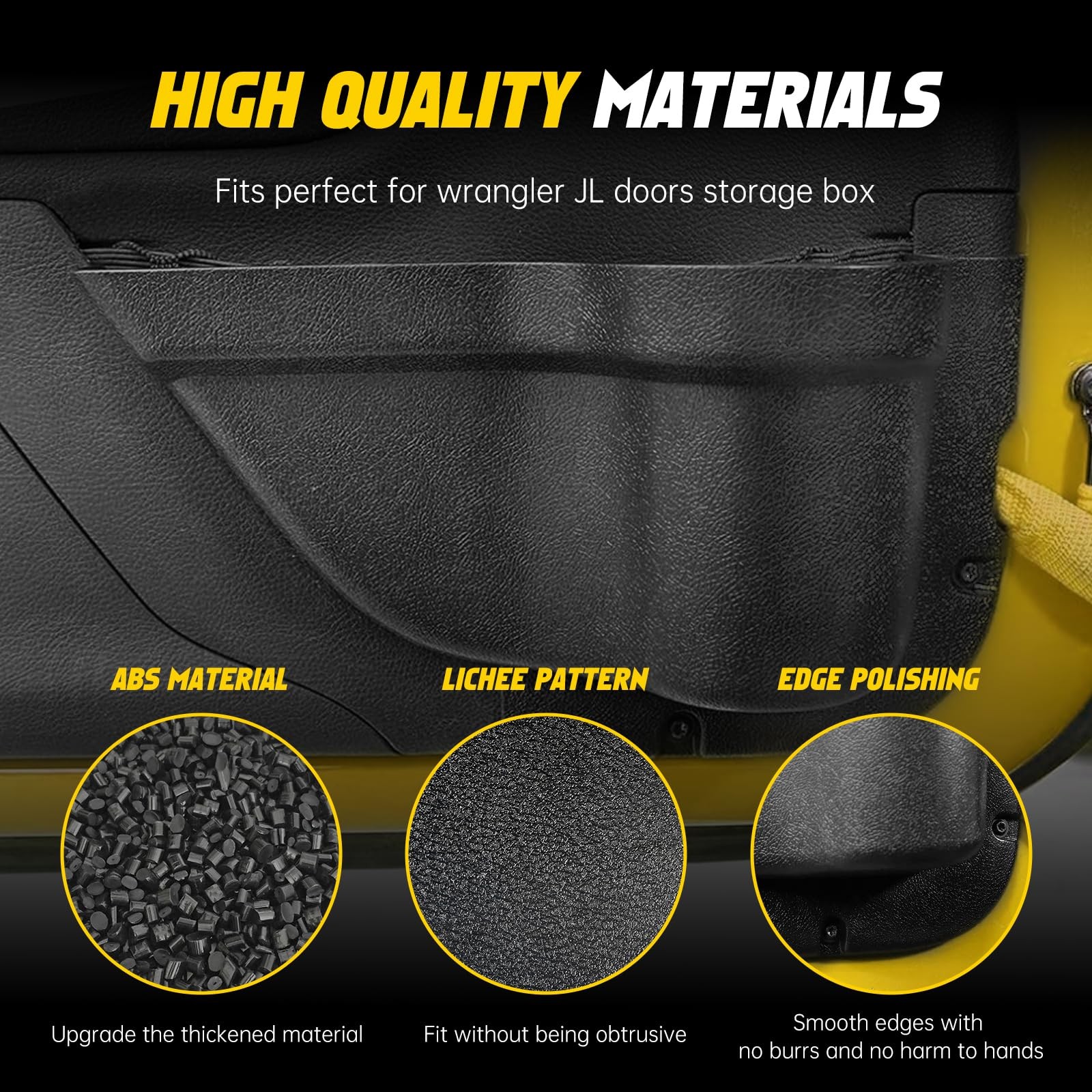 MIKKUPPA JK Storage Pockets – Front Door Pockets Compatible with 2011-2018 Je…