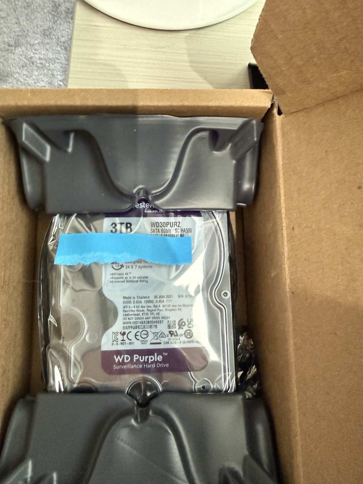 Western Digital WD Purple WD30PURZ 3TB 3.5″ SATA III 5400RPM 64MB HDD
