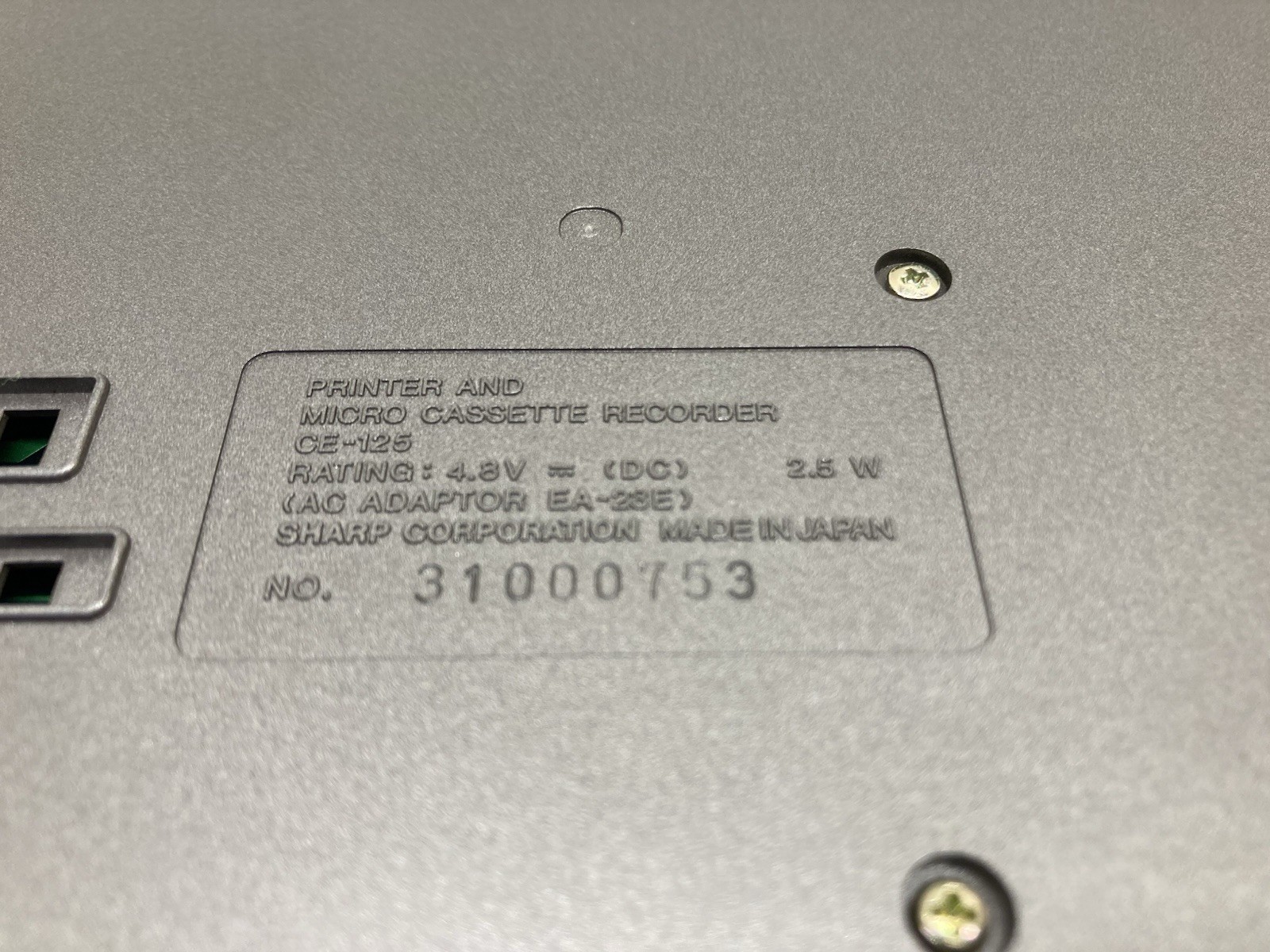 PARTS–Sharp PC-1250A CE-125 Pocket Computer, Accessories – TAPE DRIVE BROKEN