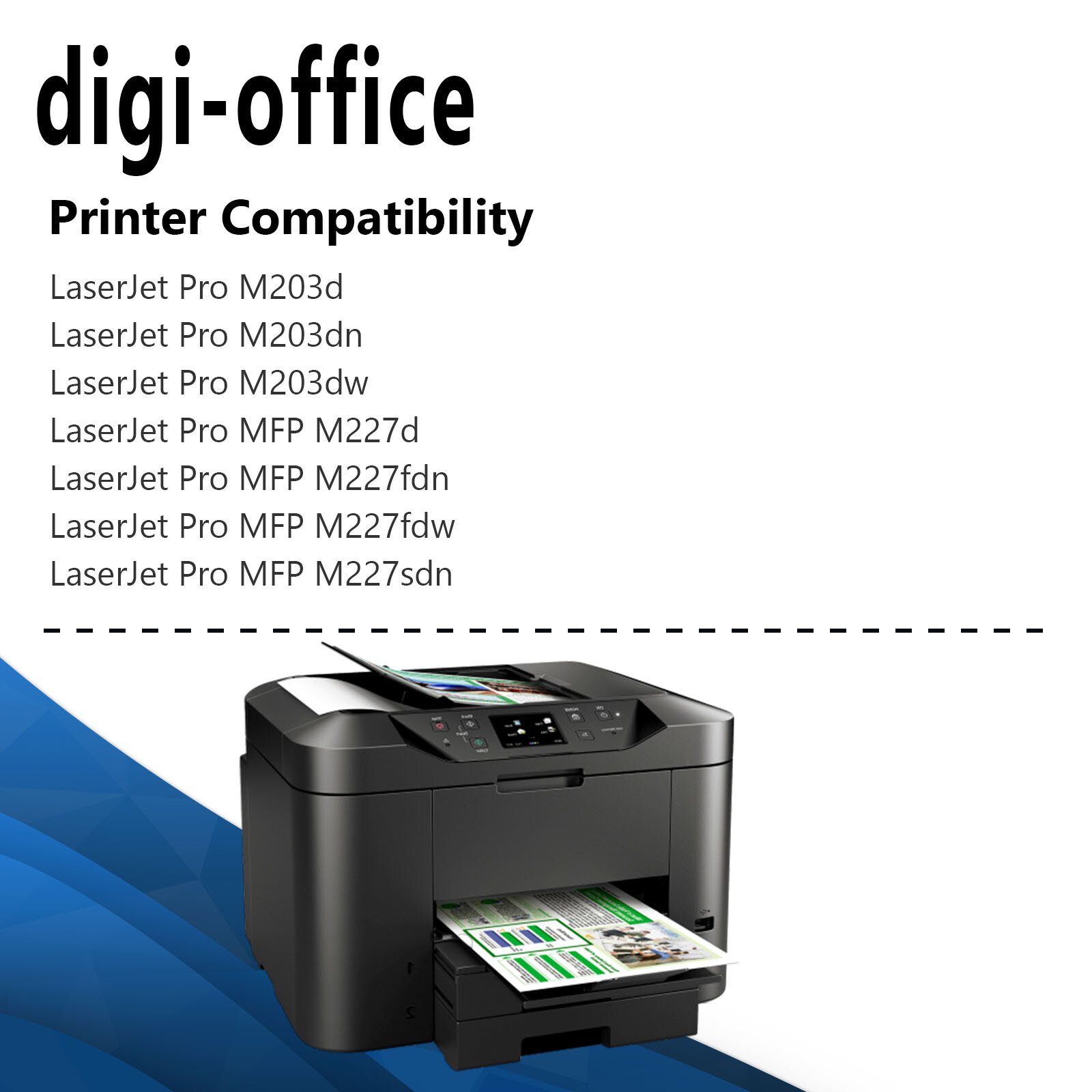 3PK CF230A 30A Toner for HP LaserJet Pro MFP M227 M227fdw M203d M203dw Printer