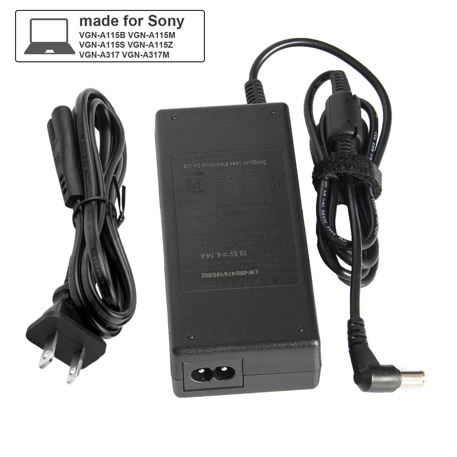 AC Adapter Laptop Charger For Sony Bravia KDL-48R510C KDL-40R510C KDL-48W650D US