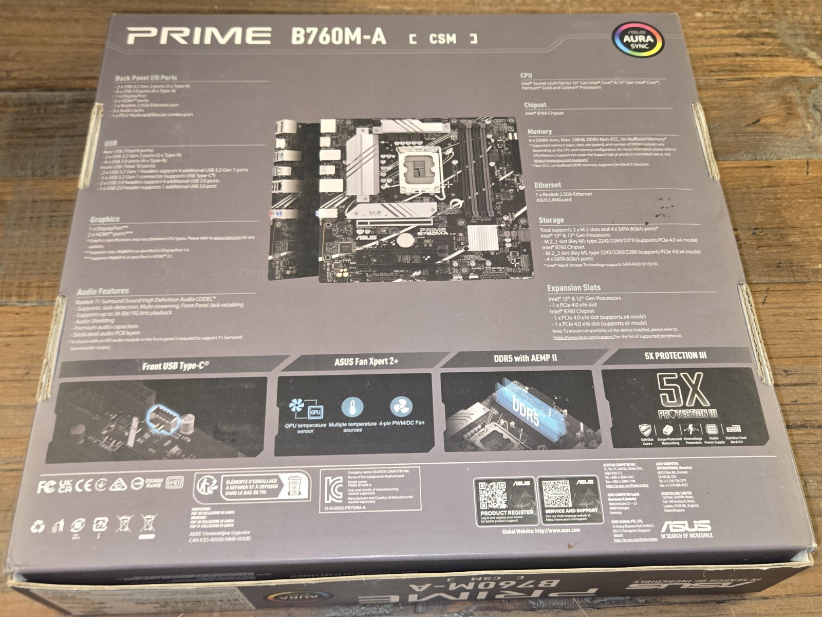 Brand New! ASUS Prime B760M-A-CSM Intel B760 (LGA 1700) PCIe 4.0, DDR5