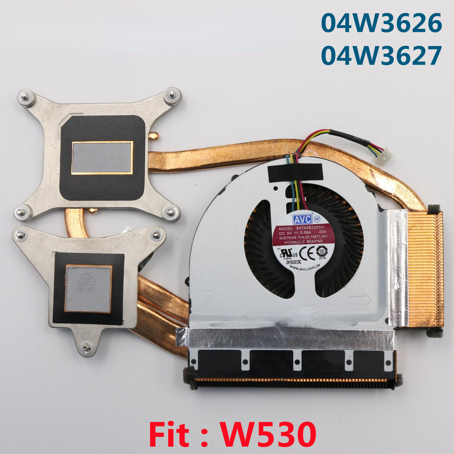 CPU Cooling Fan Cooler For Lenovo ThinkPad W530 Laptop 04W3626 04W3627