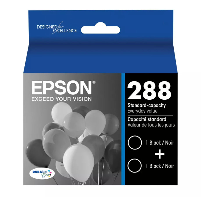 Epson 288 2pk Combo Ink Cartridge – Black (Exp 02/26) NEW !!!