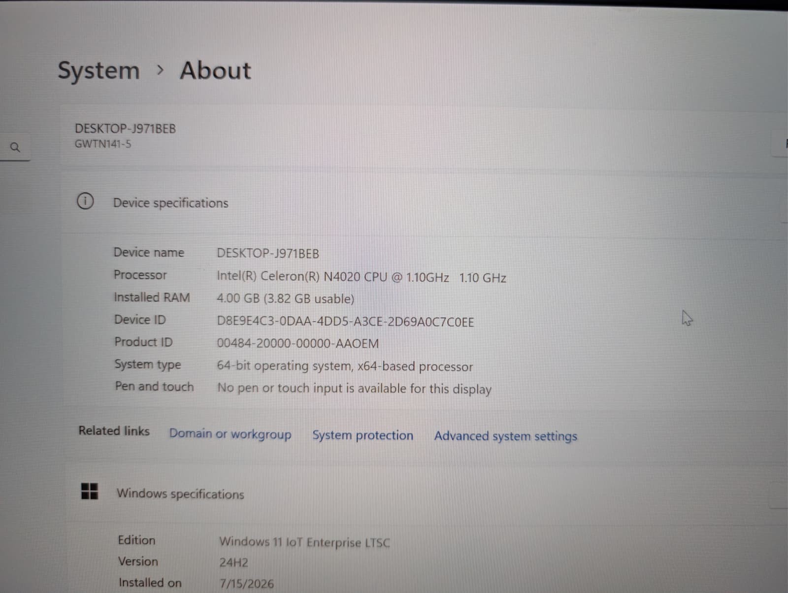 Gateway GWTN141-5 Blue | Celeron 4GB RAM 64GB SSD | FHD Win 11 LTSC New Batt