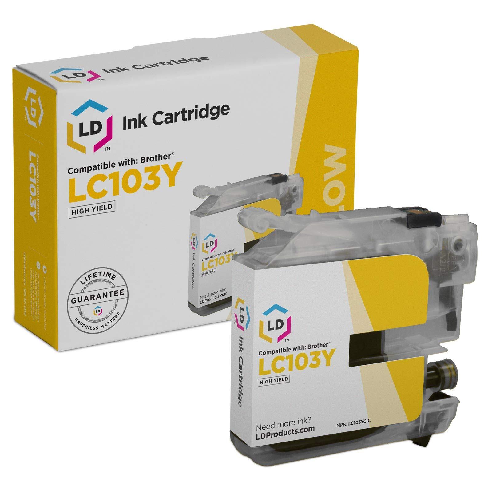 LD LC103Y LC103 Yellow Ink Cartridge for Brother DCP-J152W MFC-J450DW MFC-J285DW