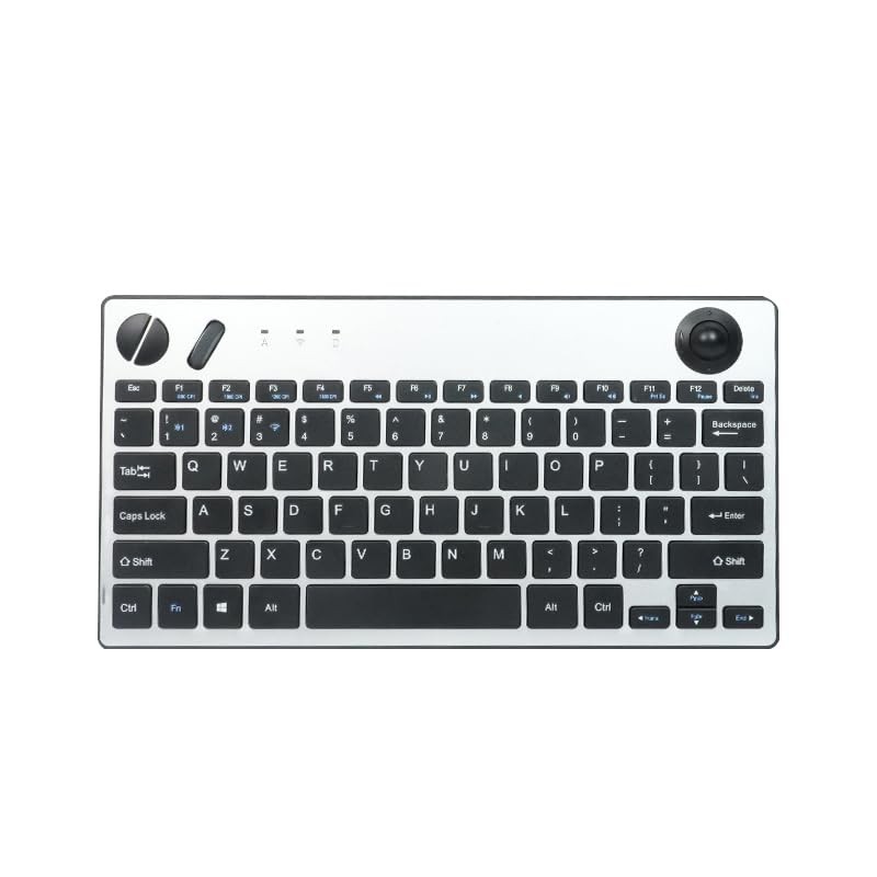 78 Keys Dual Mode Wireless Trackball Keyboard, Bluetooth 5.0 & 2.4G Wireless …