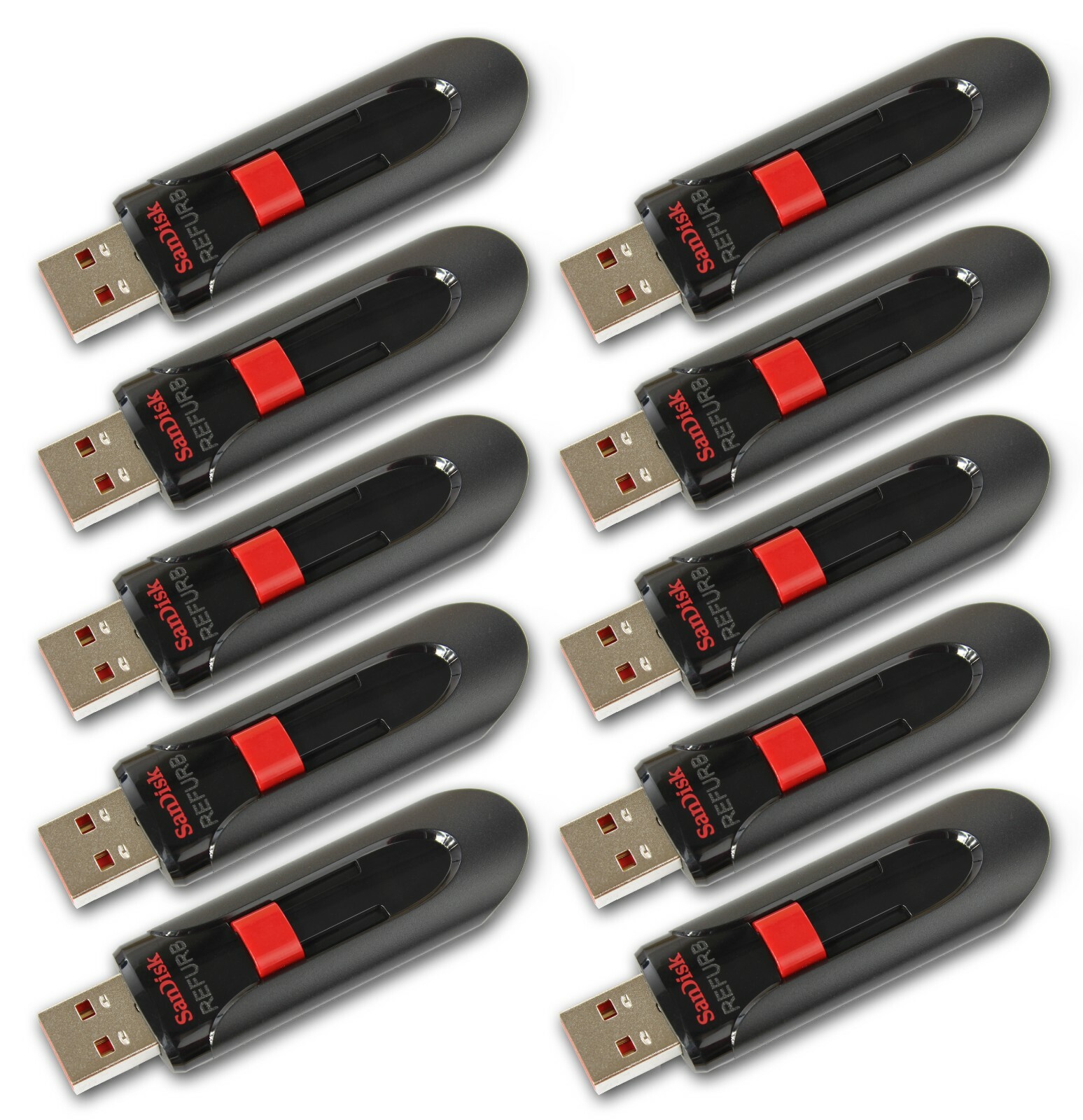 Lot 10x SanDisk Cruzer Glide 16GB USB flash thumb drive SDCZ60-016G 10 x 16 GB