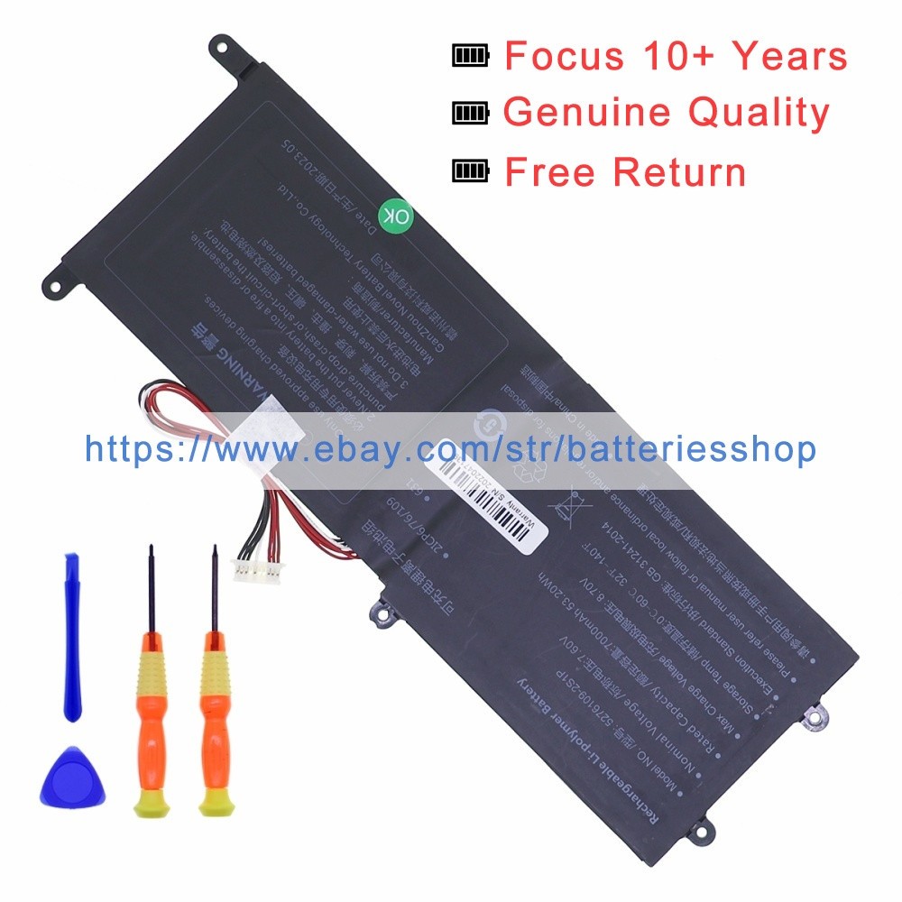 Genuine new 7.6V 7000mAh 53.2Wh SGIN X15 5276109-2S1P 5276109 battery