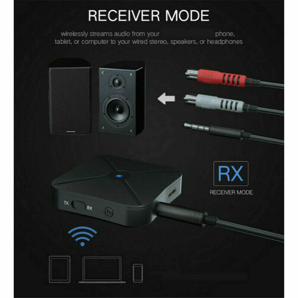 2in1Bluetooth Transmitter Receiver Wireless Adapter TV Home Stereo A2DPAudio Lot
