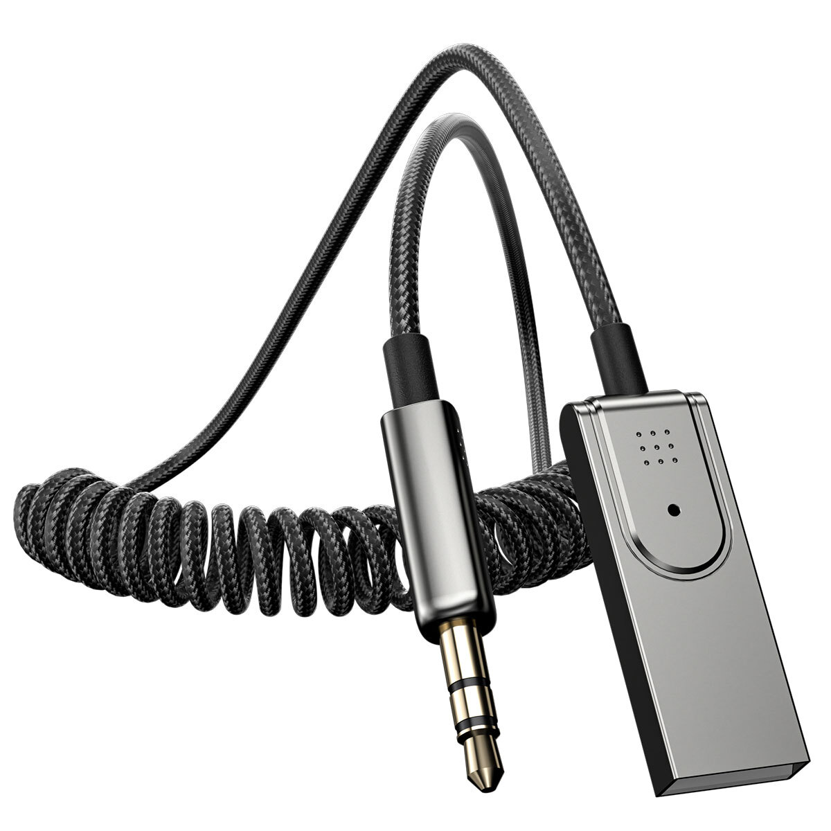 Aux to Bluetooth 5.1 3.5mm Adapter Bluetooth Receiver Microphone for Car