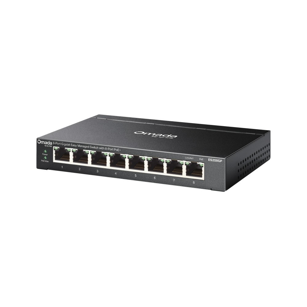 TP-Link ES208GP | Omada 8-Port Gigabit Easy Managed Desktop Switch | 8 PoE+ Port