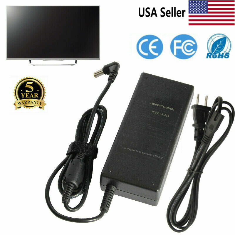 19.5V Power Supply for Sony Bravia TV Smart LED LCD HDTV Charger Cord Adapter