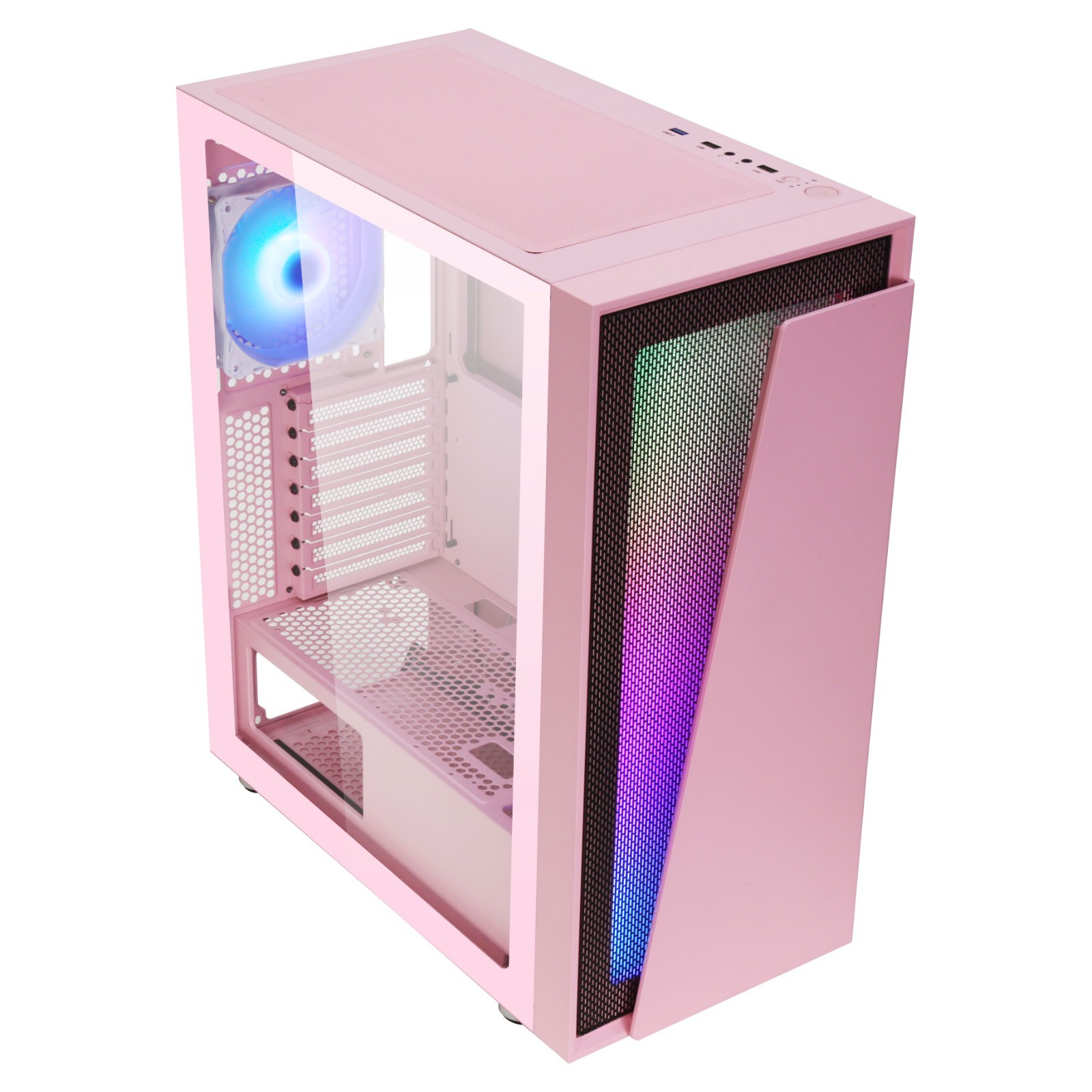 Gaming Computer Prebuilt PINK Desktop PC AMD Ryzen 5 Radeon Vega 32GB RAM + SSD