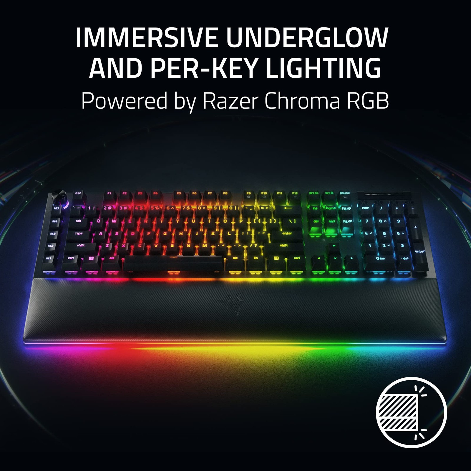 Razer BlackWidow V4 Pro Wired Mechanical Gaming Keyboard Green Switches Tactile