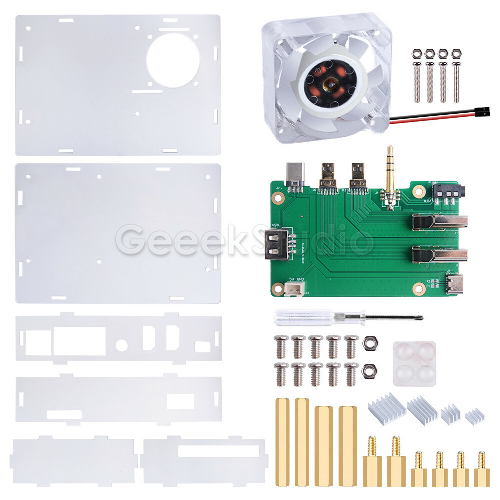 New Acrylic case Raspberry Pi set-top box kit for Raspberry Pi4B extension board