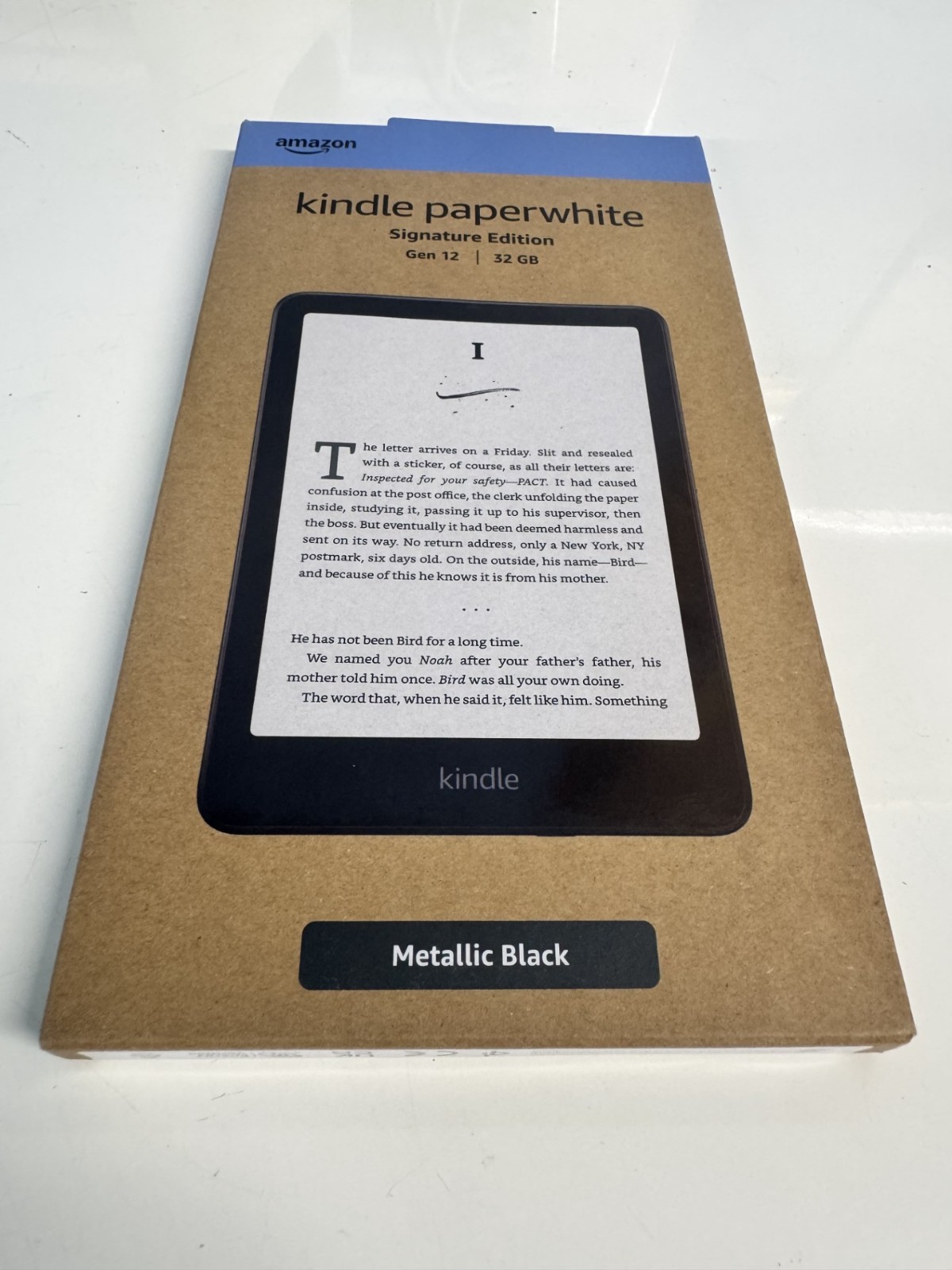 NEW sealed Amazon Kindle Paperwhite Signature Edition 32GB Metallic Black SA569P
