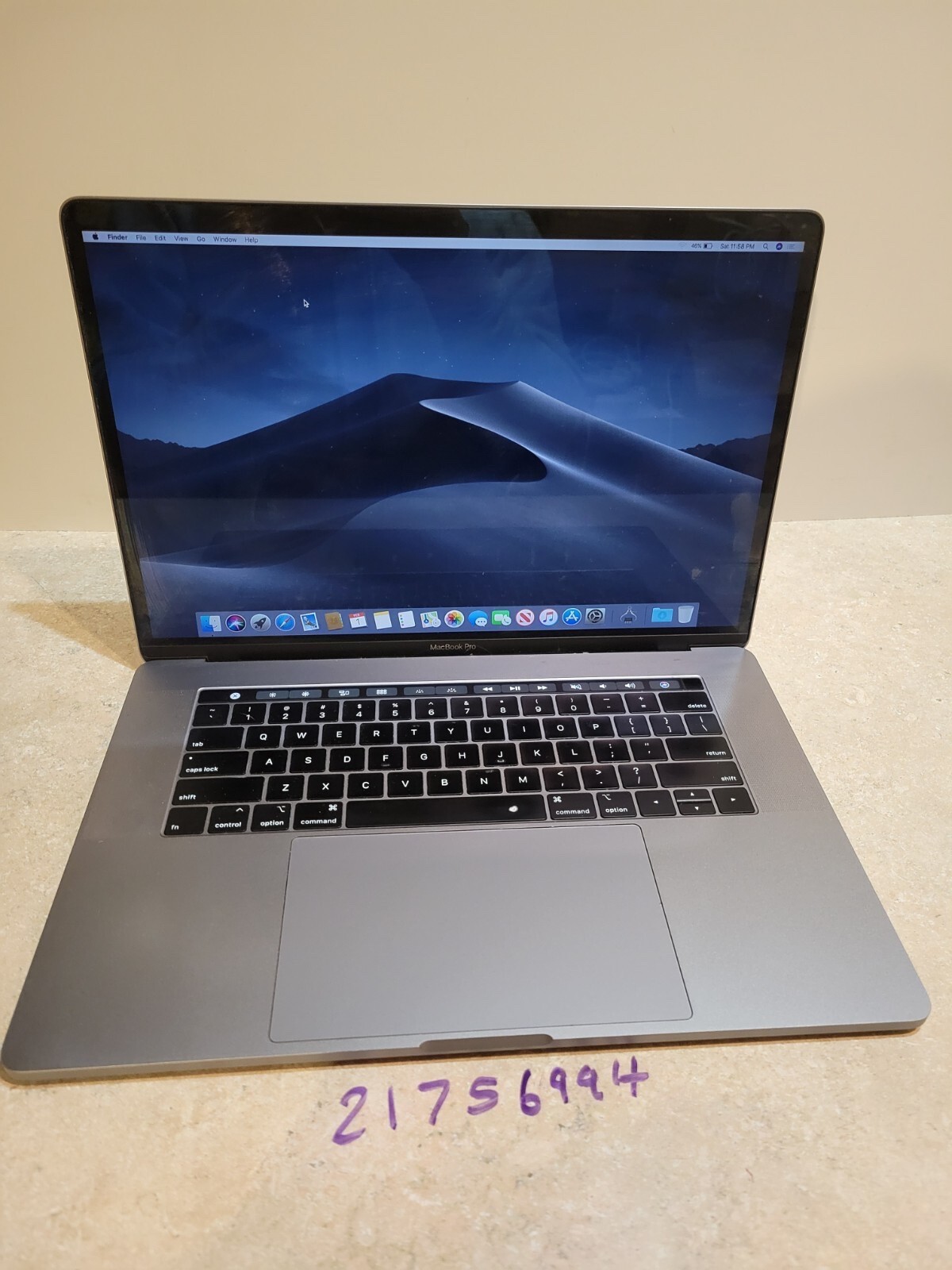2018 Apple MacBook Pro 15″ (256GB SSD, Intel Core i7 9th Gen, 16GB) Laptop