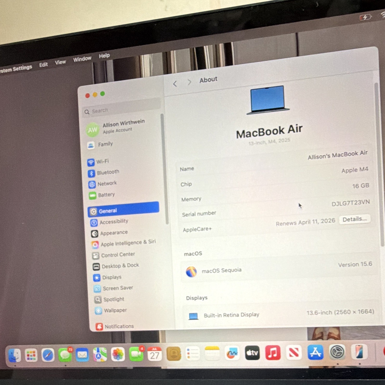 Apple MacBook Air 13.6″ Black M4 16GB RAM macOS Sequoia (2025)
