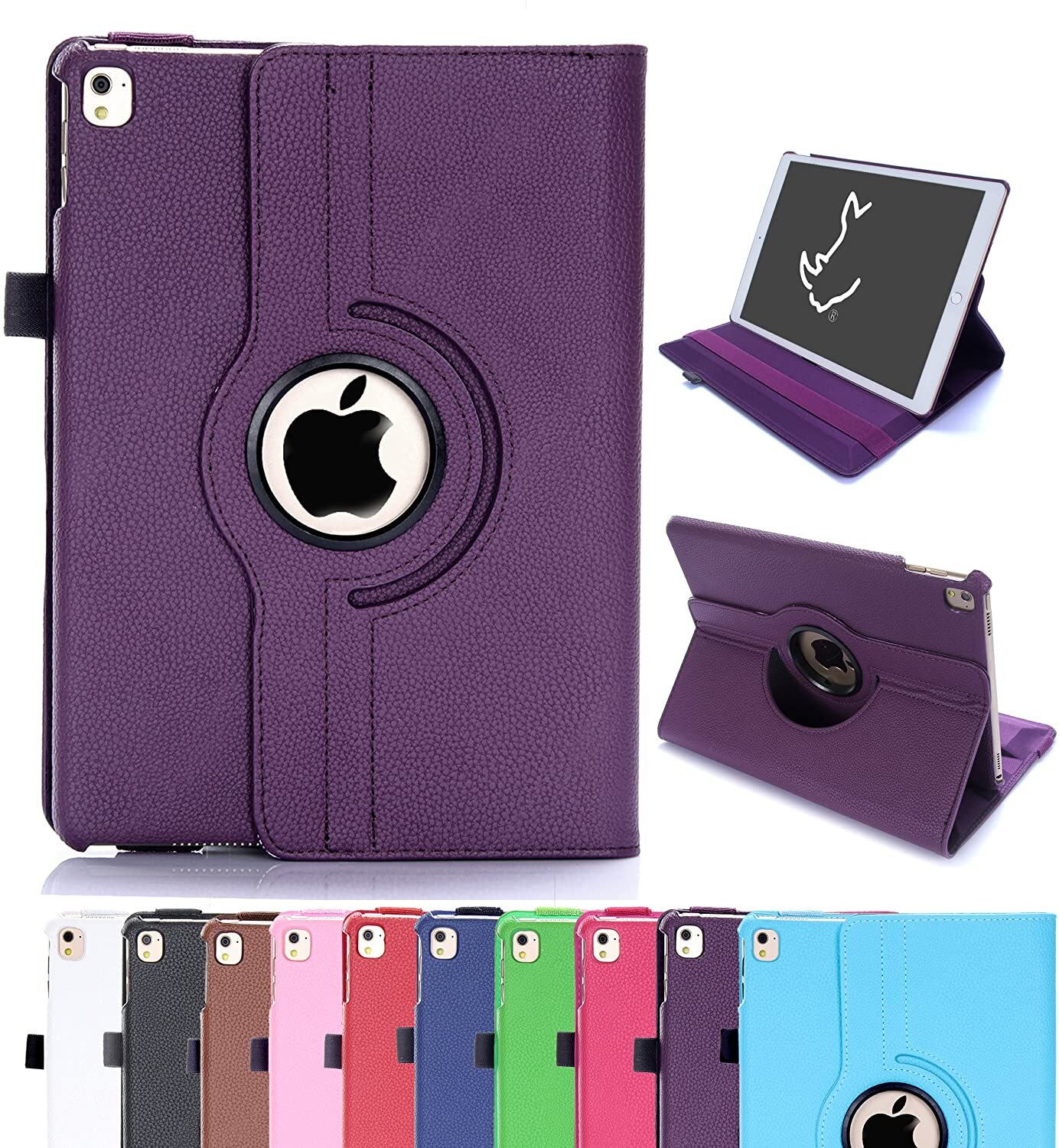 For 2021 iPad Mini 6 Generation 8.3″ 360 Rotating Leather Folio Case Cover Stand