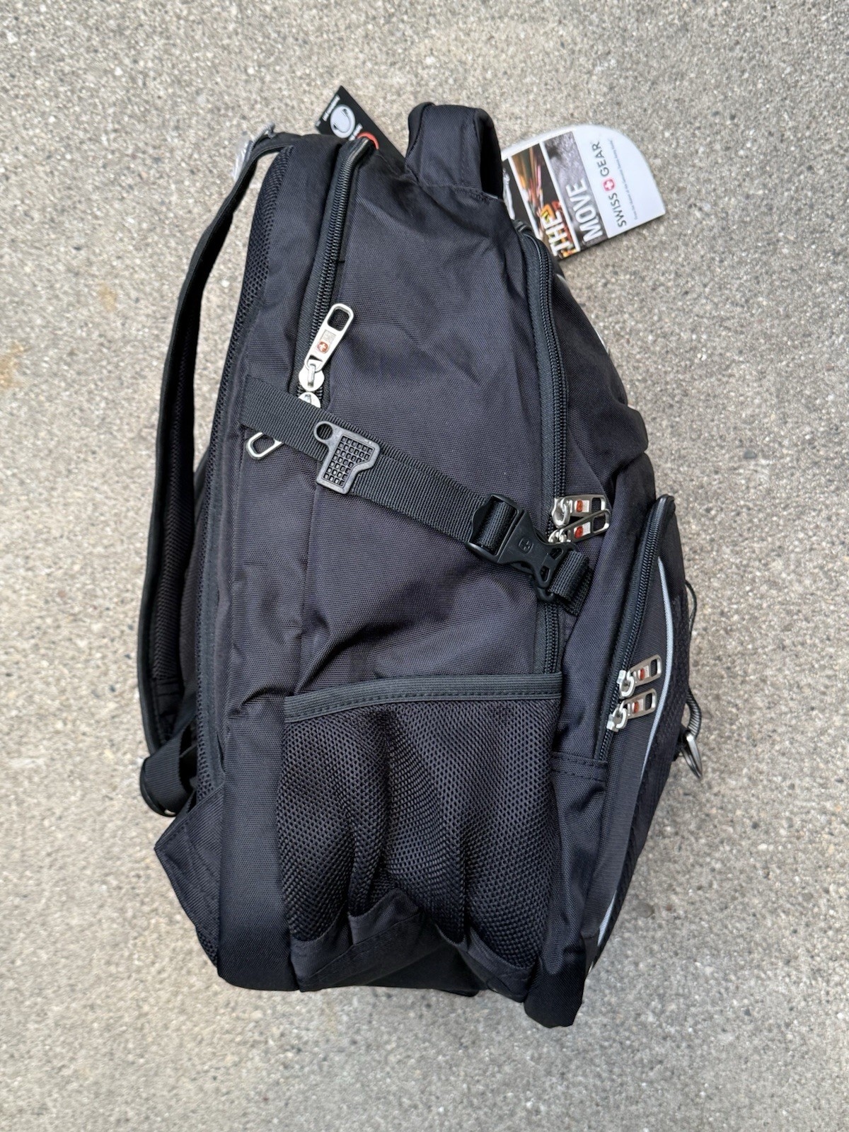 NEW SwissGear Black Computer Backpack with 15″ Laptop Sleeve & Tablet Safe – NWT