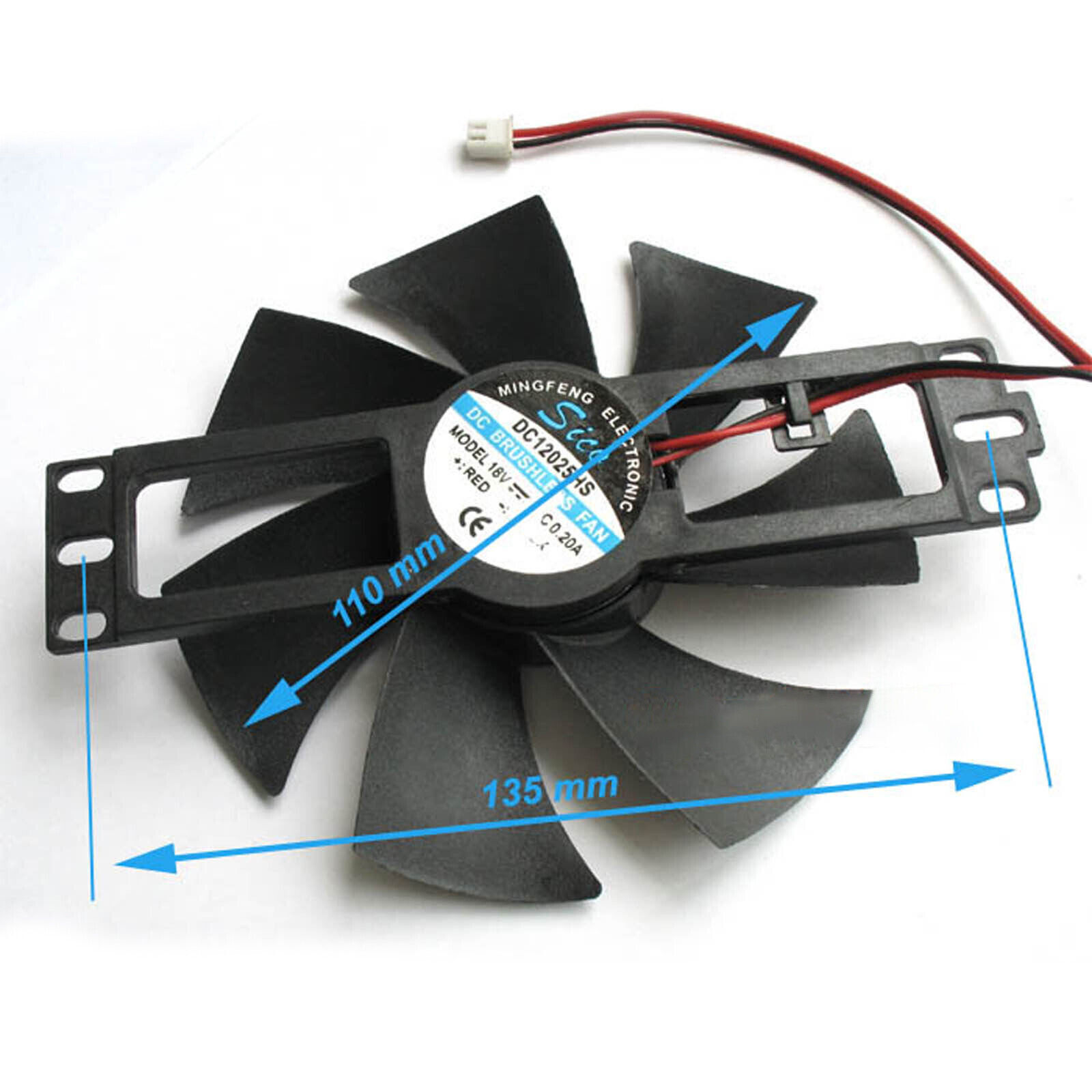 DC 12V 0.20A 110mm Case Cooling Fan For Induction Cooker Repair 2pcs L1