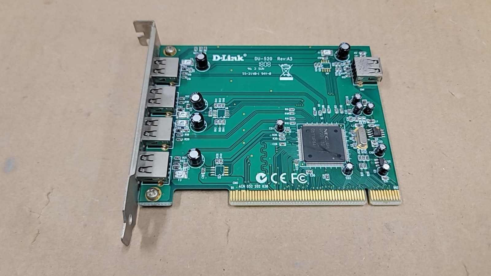 D-Link DU-520 PCI USB 2.0 Controller Card 5-Port