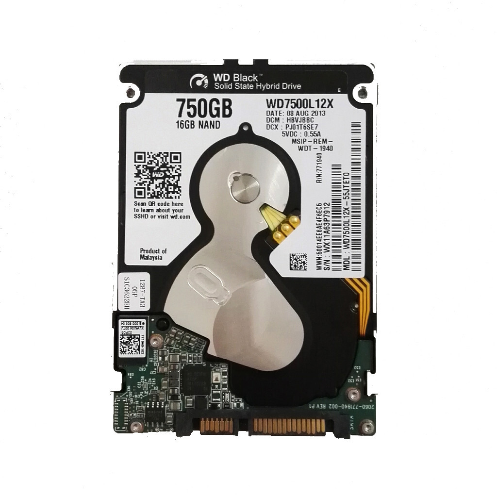 Western Digital WD7500L12X 750GB SSHD 16GB NAND 2.5″ Solid State Hybrid Drive