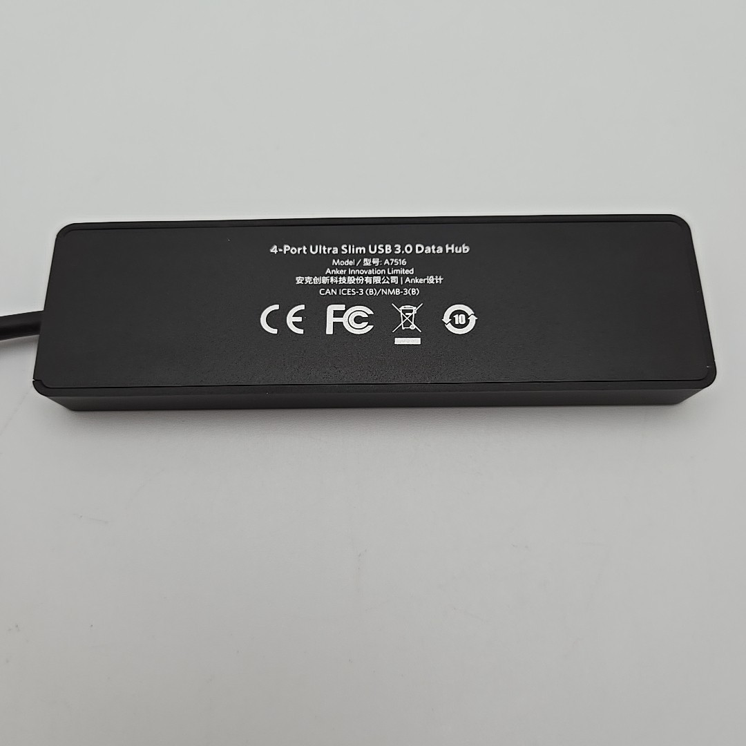 Ultra Slim 4-Port USB 3.0 Data Hub Anker Lightweight Compact New Open Box A7516