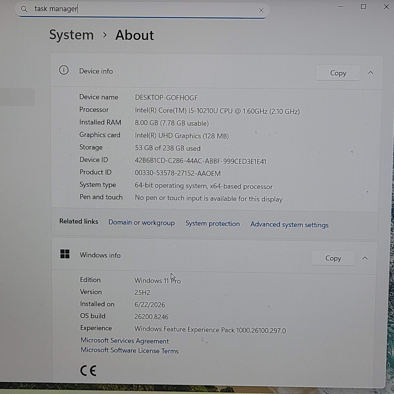 Lenovo ThinkPad E15 Gen 2 GOFHOGF 15.6″ i5-10210U 1.6GHz 8GB RAM 256GB SSD