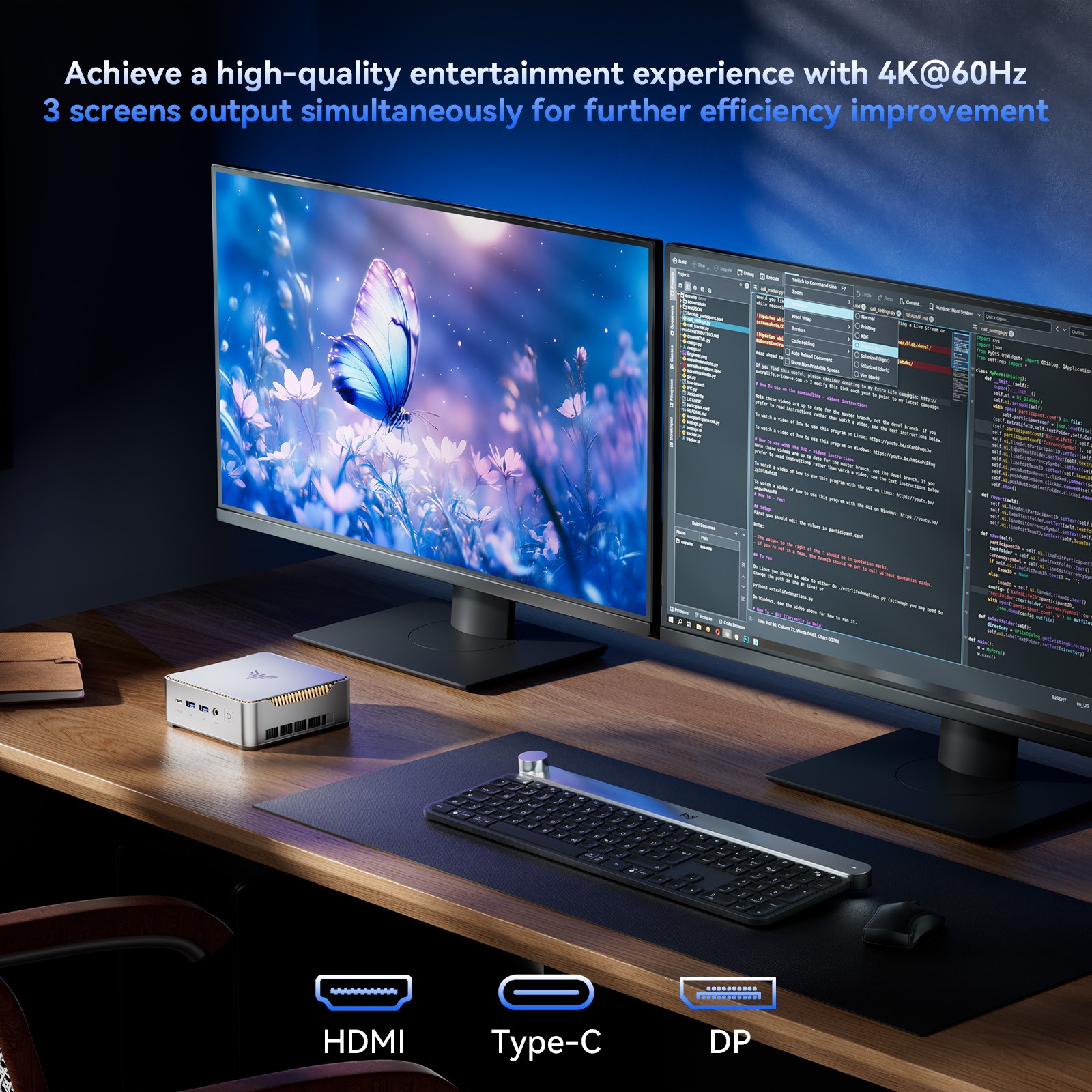 ACEMAGIC 4K Mini PC P2/K1 AMD Ryzen Embedded R2544 8GB 16GB RAM 256GB 512GB SSD