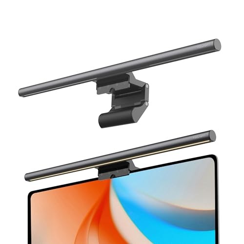 Monitor Light Bar, Computer Monitor Lamp for Home Office Gaming, A Dark Gray