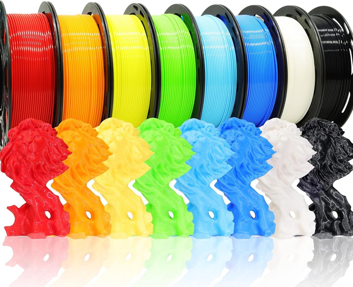 SUNLU PLA 3D Printer Filament Bundle 1.75mm 8 Pack 2kg Total Vacuum Sealed