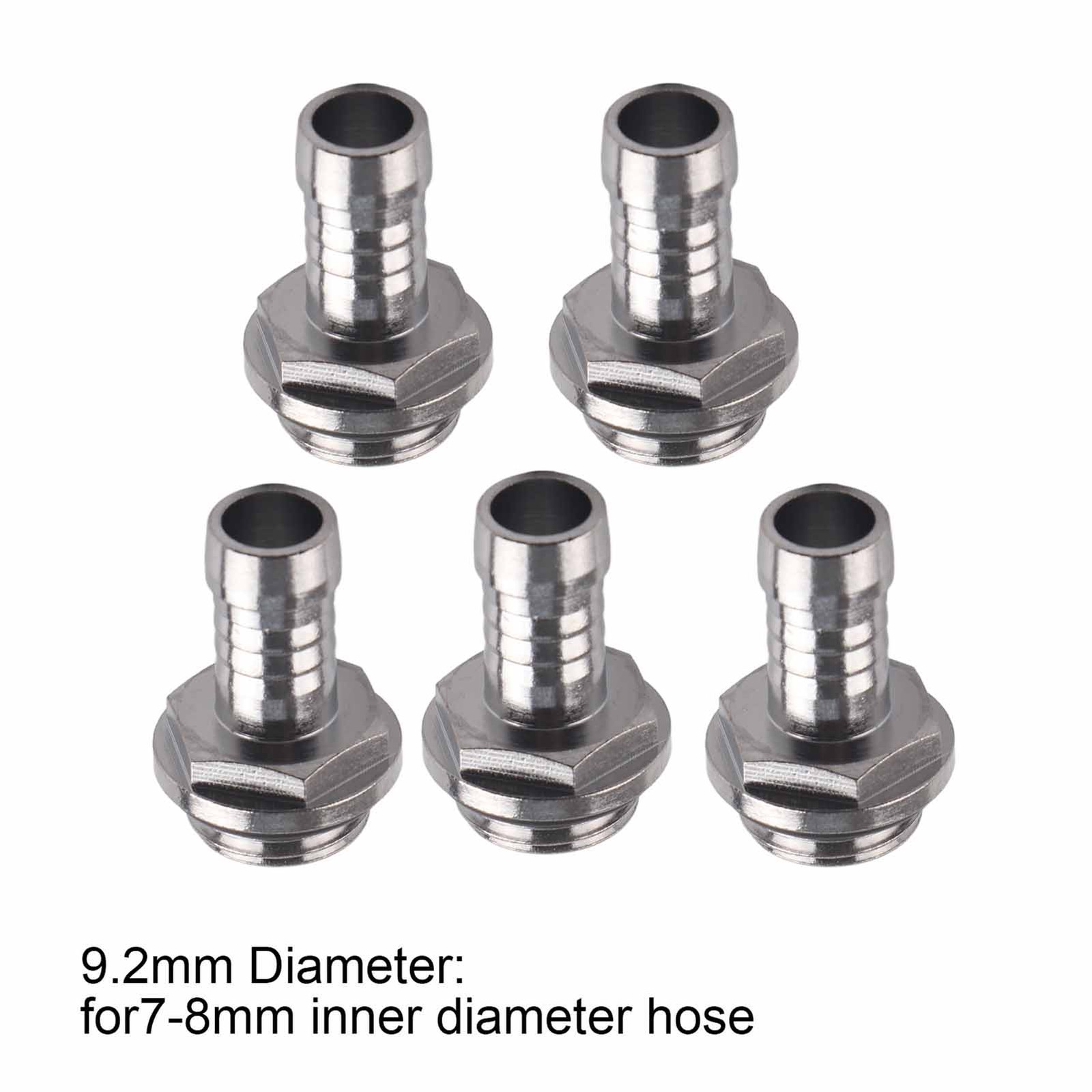 6 PCS PC Water Cooling TwoTouch Fitting G1/4 Thread Barb Connector For Tube