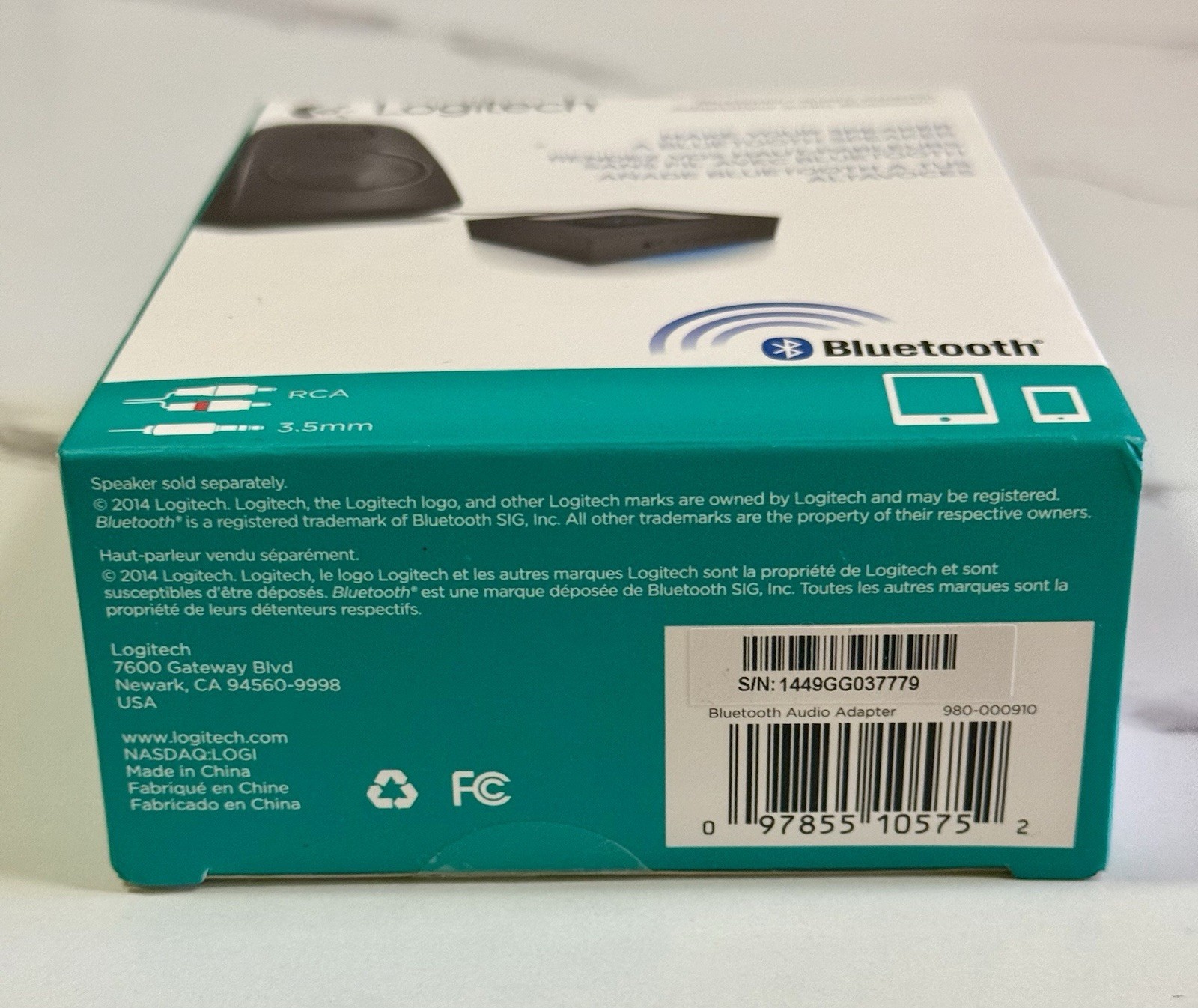 Brand New Sealed Logitech Bluetooth Wireless Audio Adapter Receiver