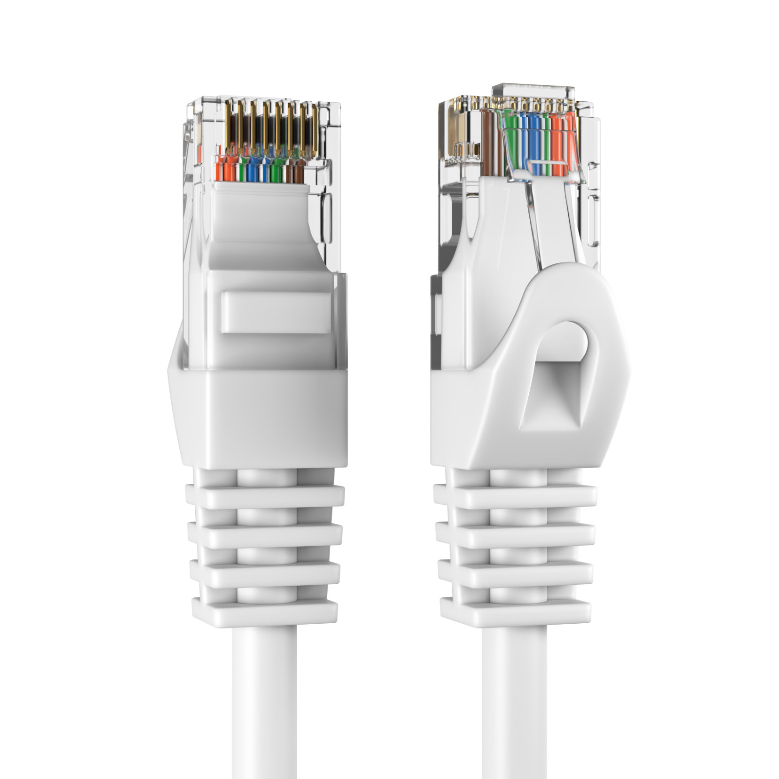 Cat5e White Patch Cord Network Cable Ethernet LAN RJ45 UTP 25FT- 200FT Multi LOT