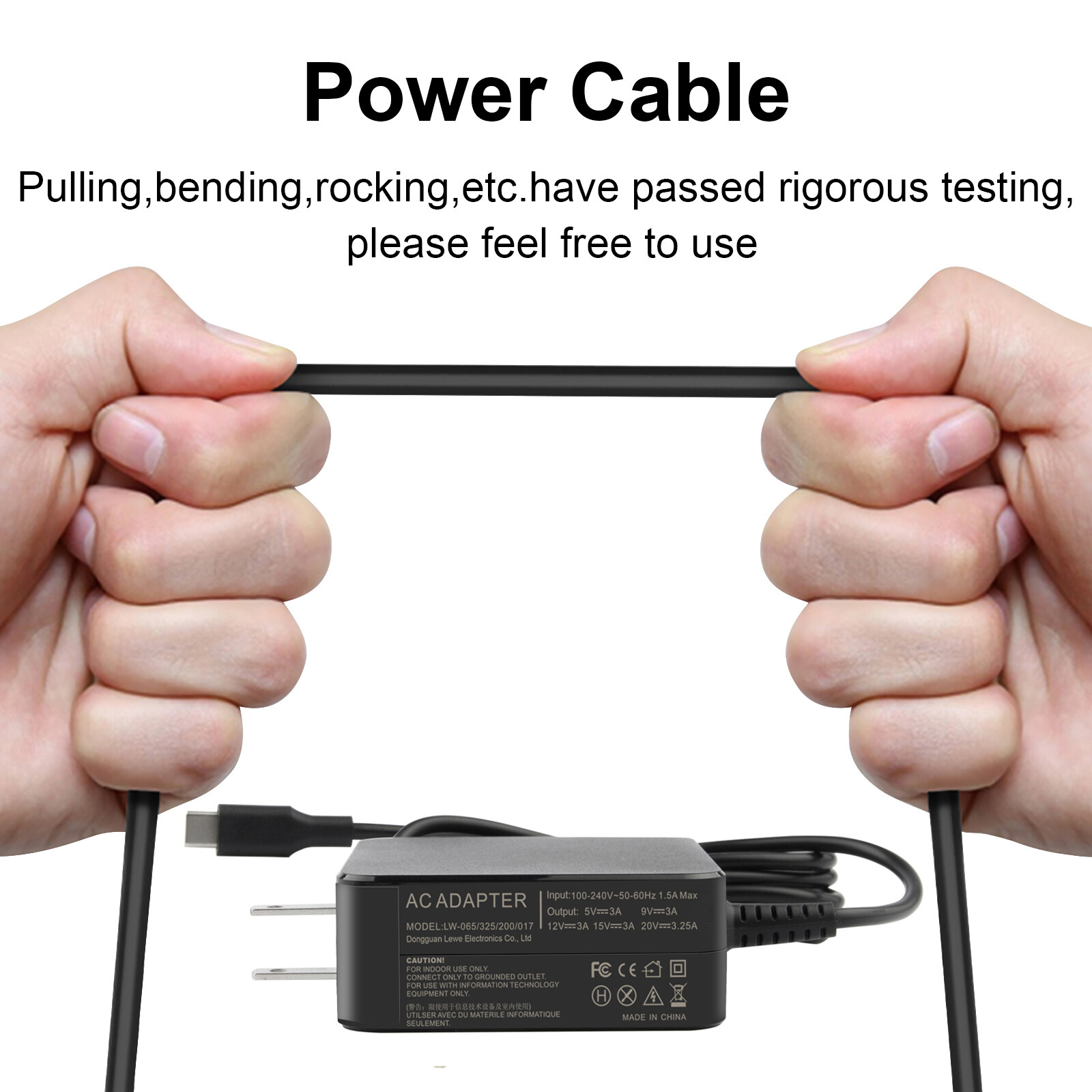 USB-C Type C Charger for Laptop Chromebook Tablet Phone PD 65W Universal Charger