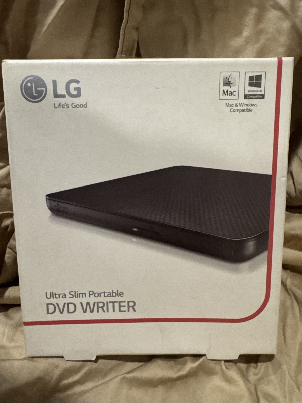 LG Ultra Slim Portable External Drive DVD Writer & Playback SP80NB60 for Mac/PC