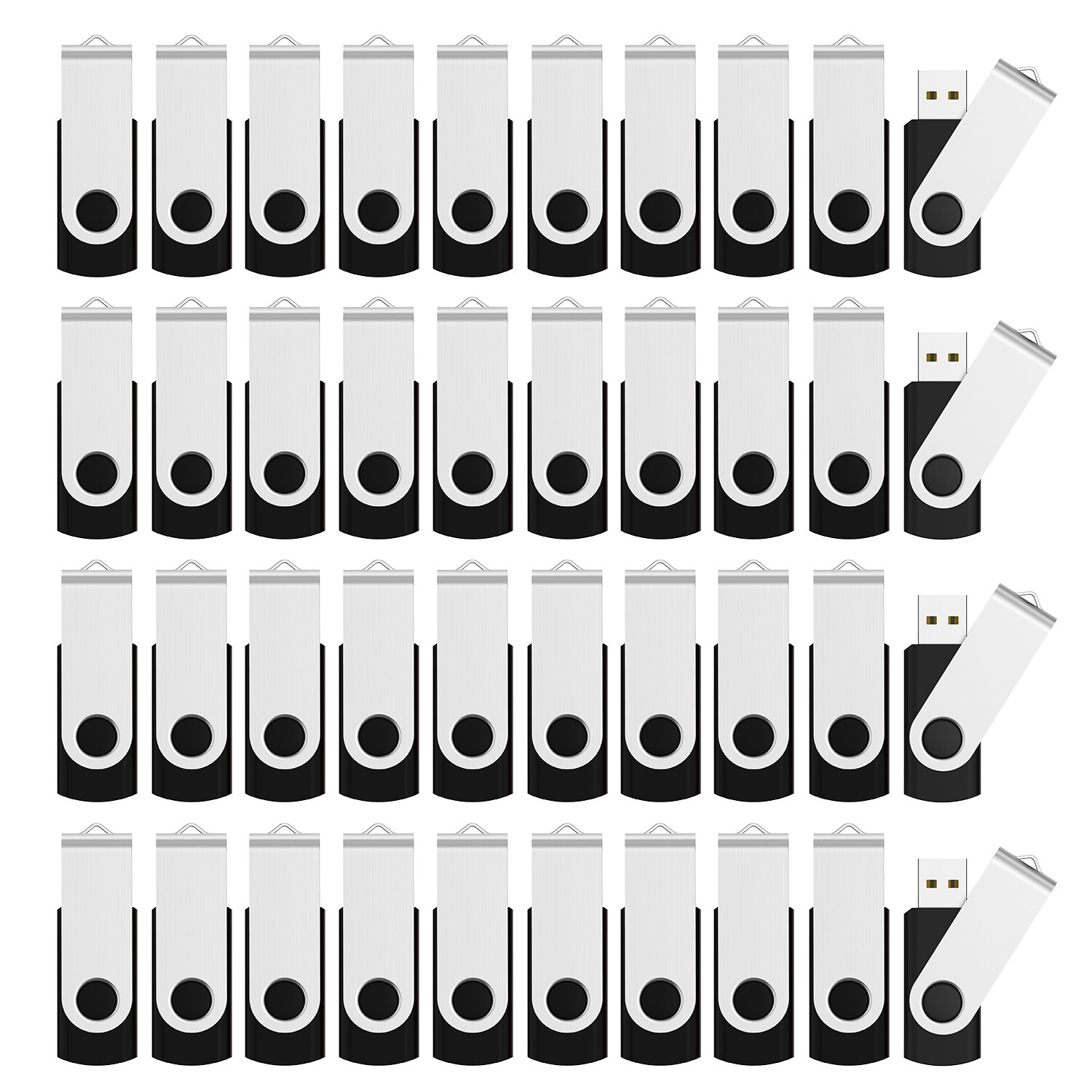 2GB 4GB 8GB 16GB 32GB Metal Swivel USB 2.0 Flash Drive Memory Sticks Wholesale